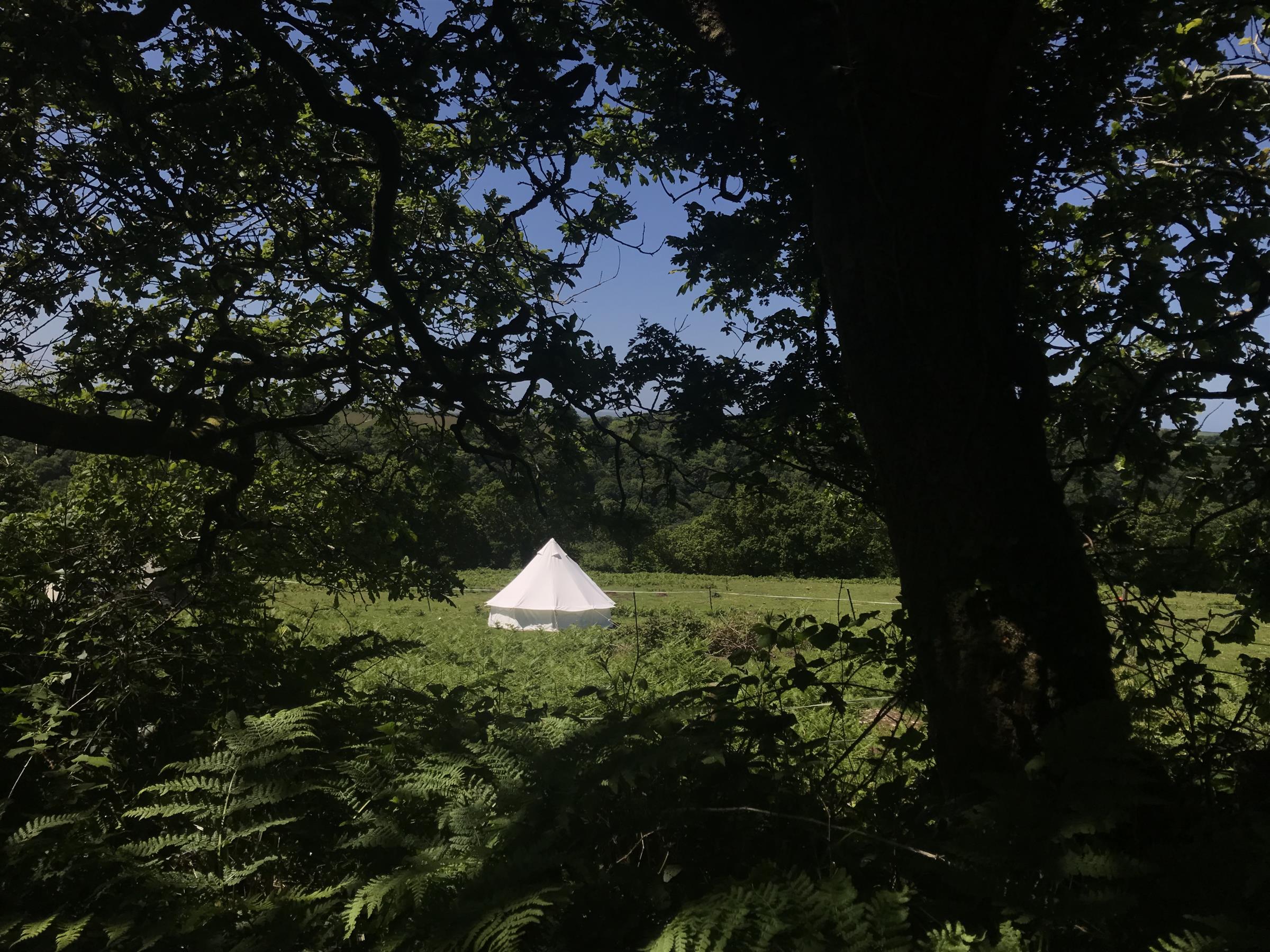 Bell tents are available to rent for extra space