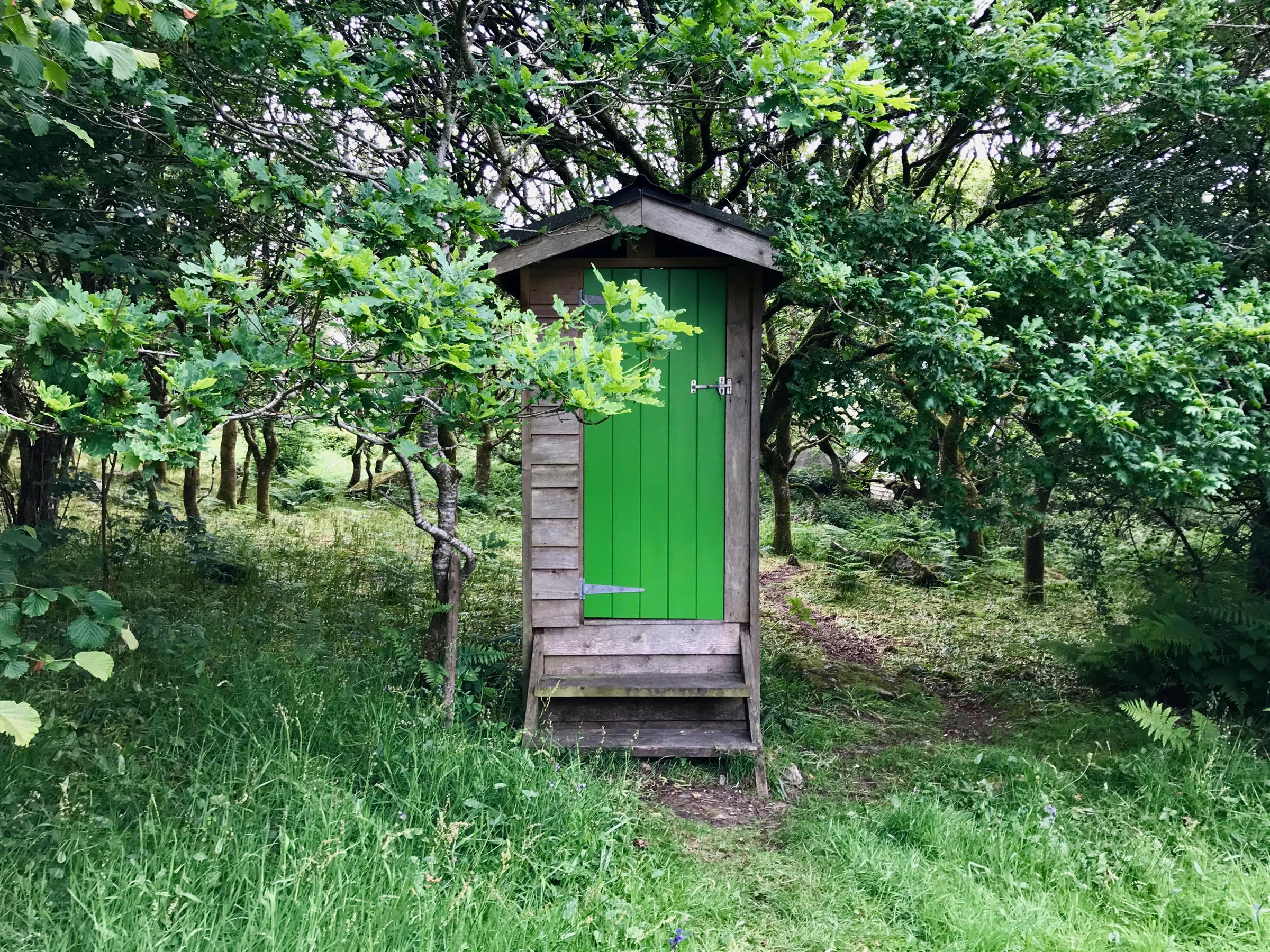 Compost Toilet outside the Oak Wood yurt